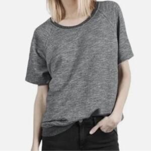 Everlane women's scoup neck heather gray sweatshirt size medium
